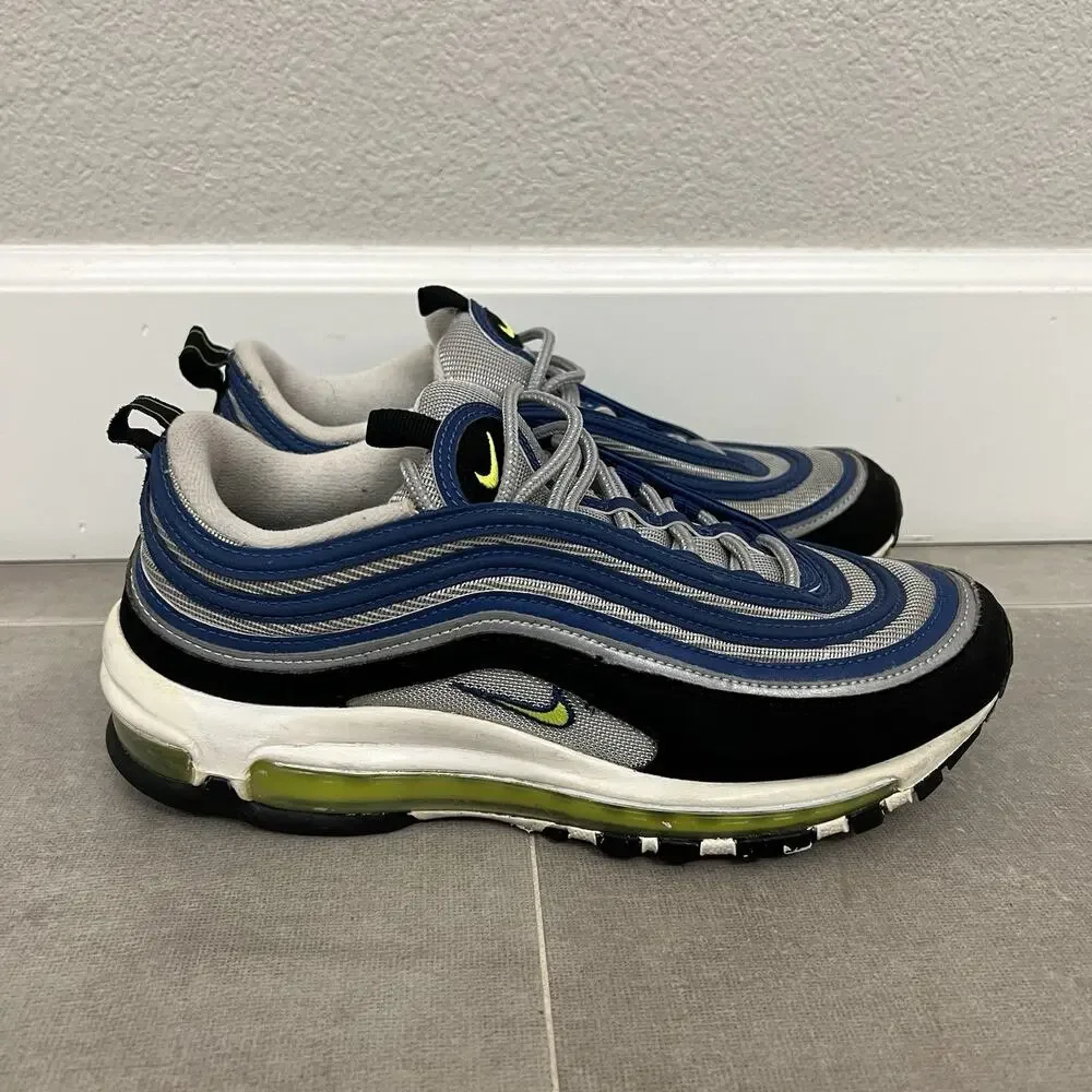 Nike Air Max 97 OG Womens 9.5 Blue Athletic Low Top Sneaker Shoes DQ9131-400